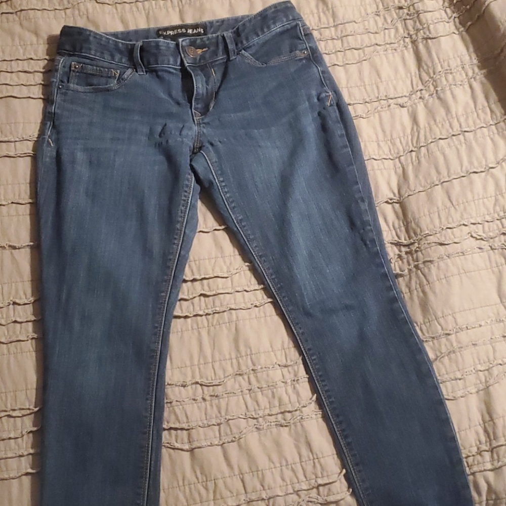 Express legging low rise 8s dark denim